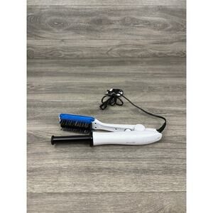 Instyler IS2.1-1001 Rotating Hot Iron Hair Straightener 1.25" White Blue